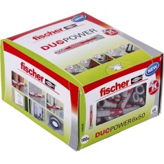 Fischer DUOPOWER 6 x 50 Expansion Anchors - 100 Pack | Superior Strength & Versatility for All Projects